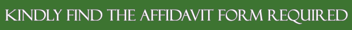 Sunrays 63 Golf Drive Affidavit/Annexure Form