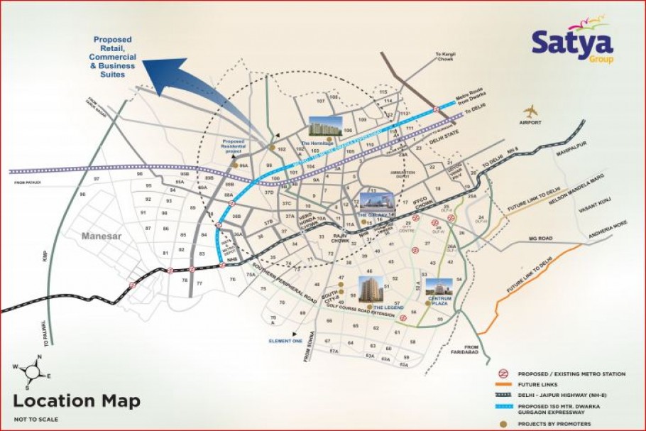 Satya Hive Location Map